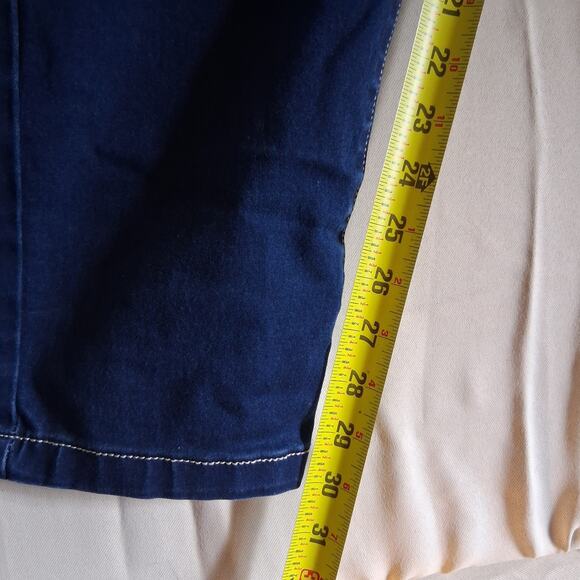 Women's Pull On Demin Jeans Plus Size 24TL Dark Wash Stretch Waist By Avenue - Picture 10 of 16